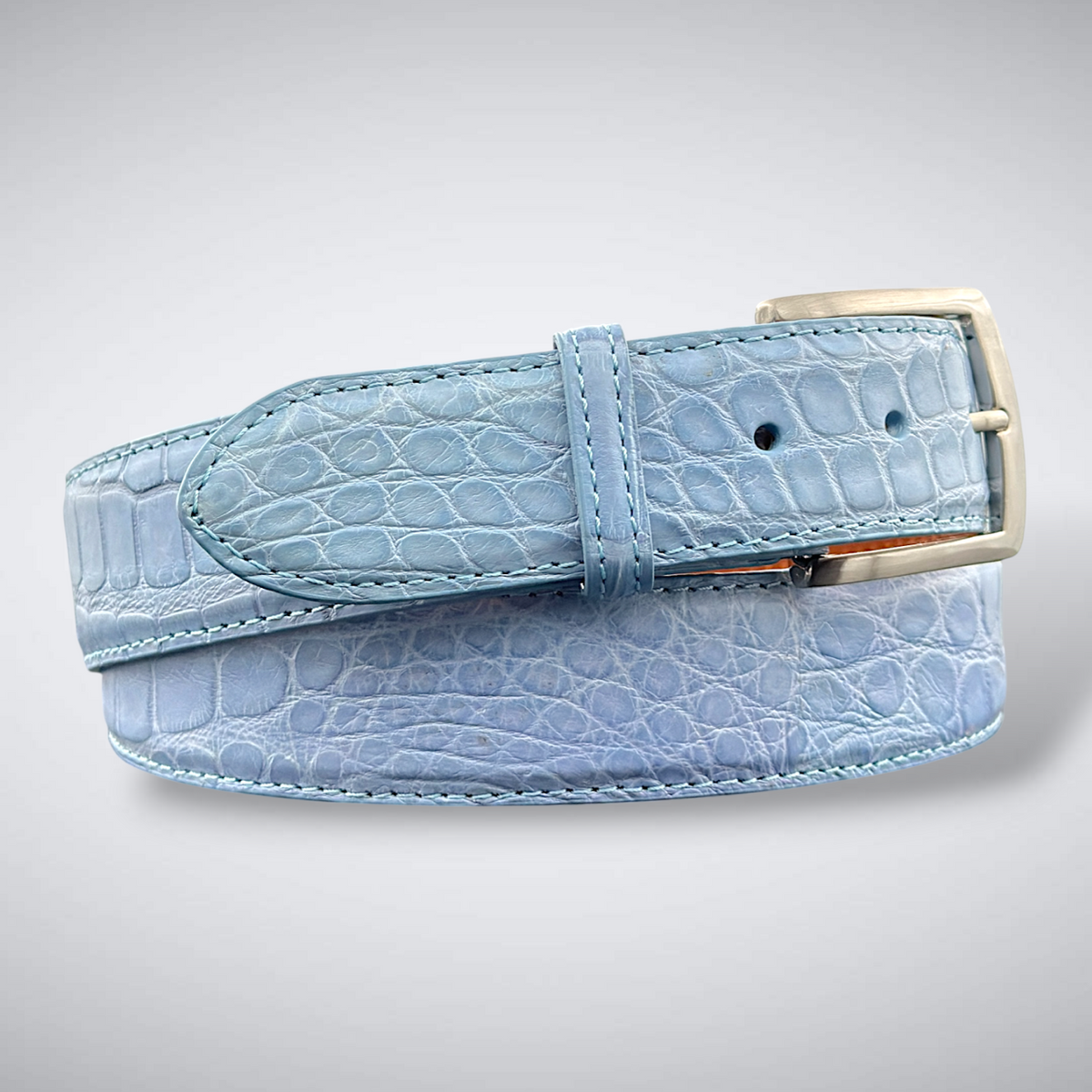 Alligator Belt — Carolina Blue | Matte