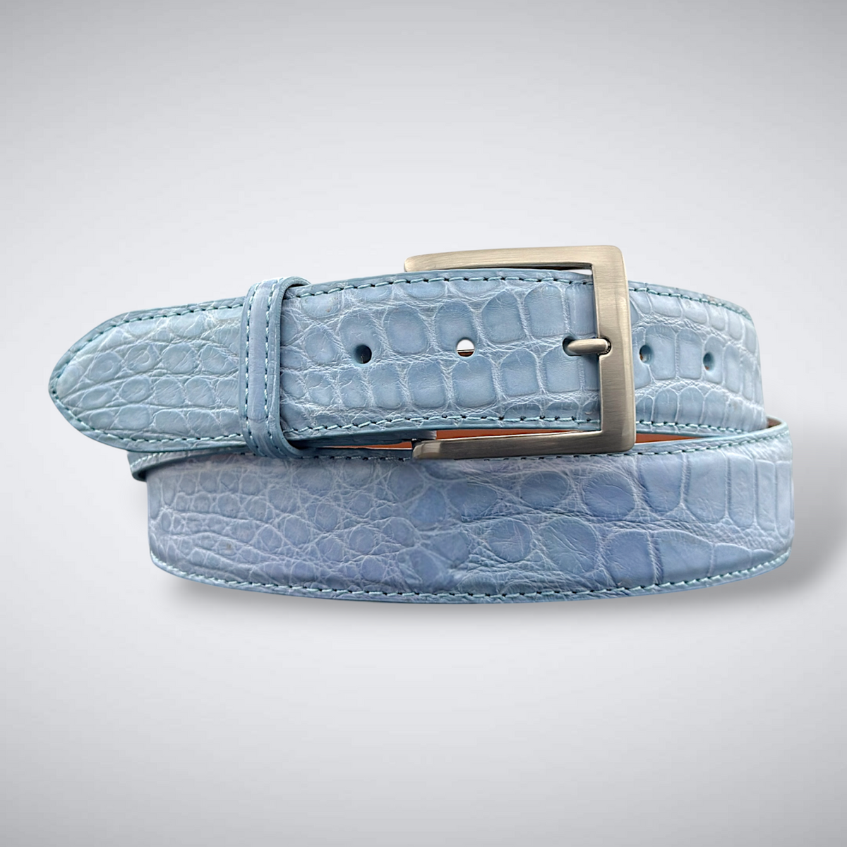 Alligator Belt — Carolina Blue | Matte