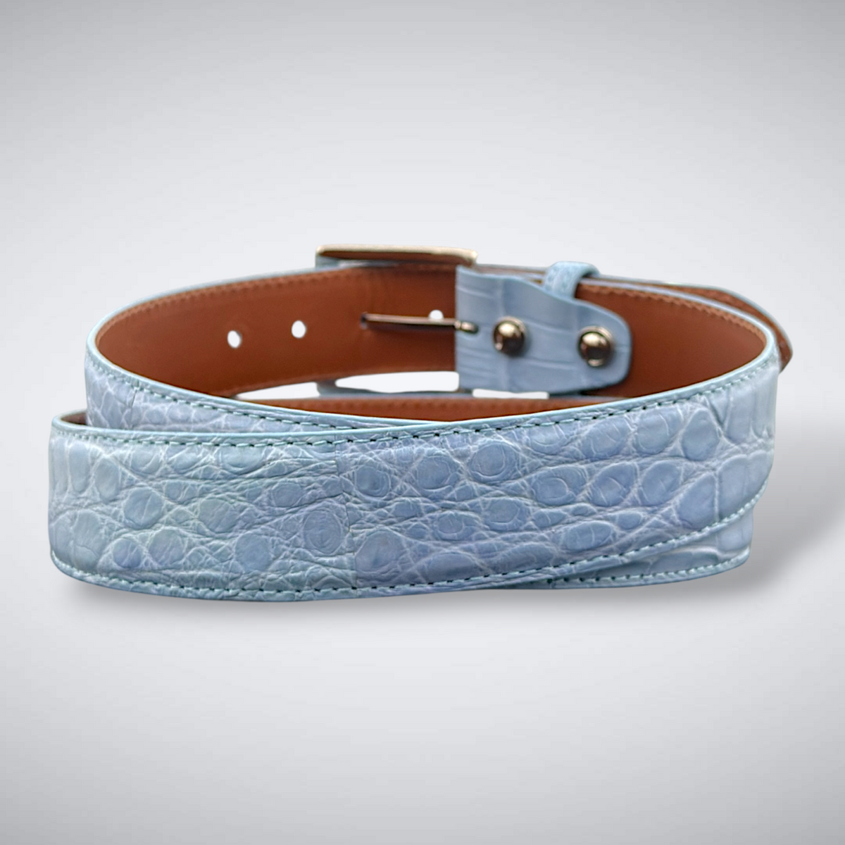 Alligator Belt — Carolina Blue | Matte