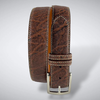 Savannah Elephant Belt (Chestnut Khaki Stitch)