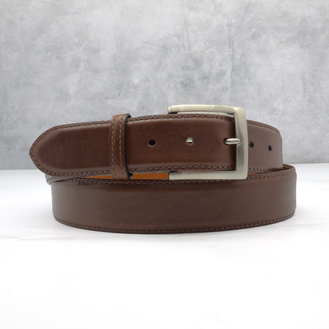 Ready To Ship Italian Calf Belt: Chestnut (1.5 Width)