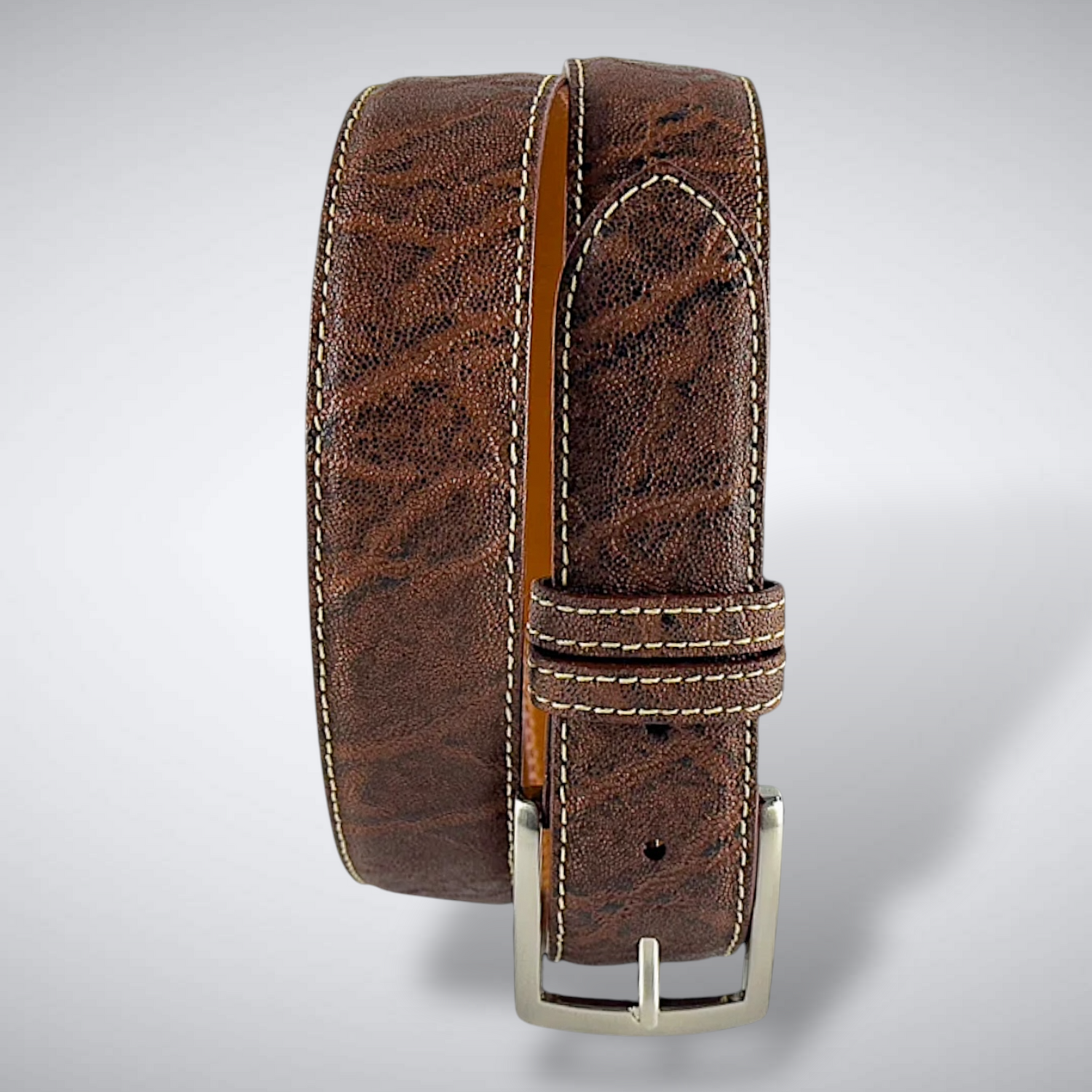 African Elephant Belt: Chestnut