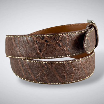 African Elephant Belt: Chestnut