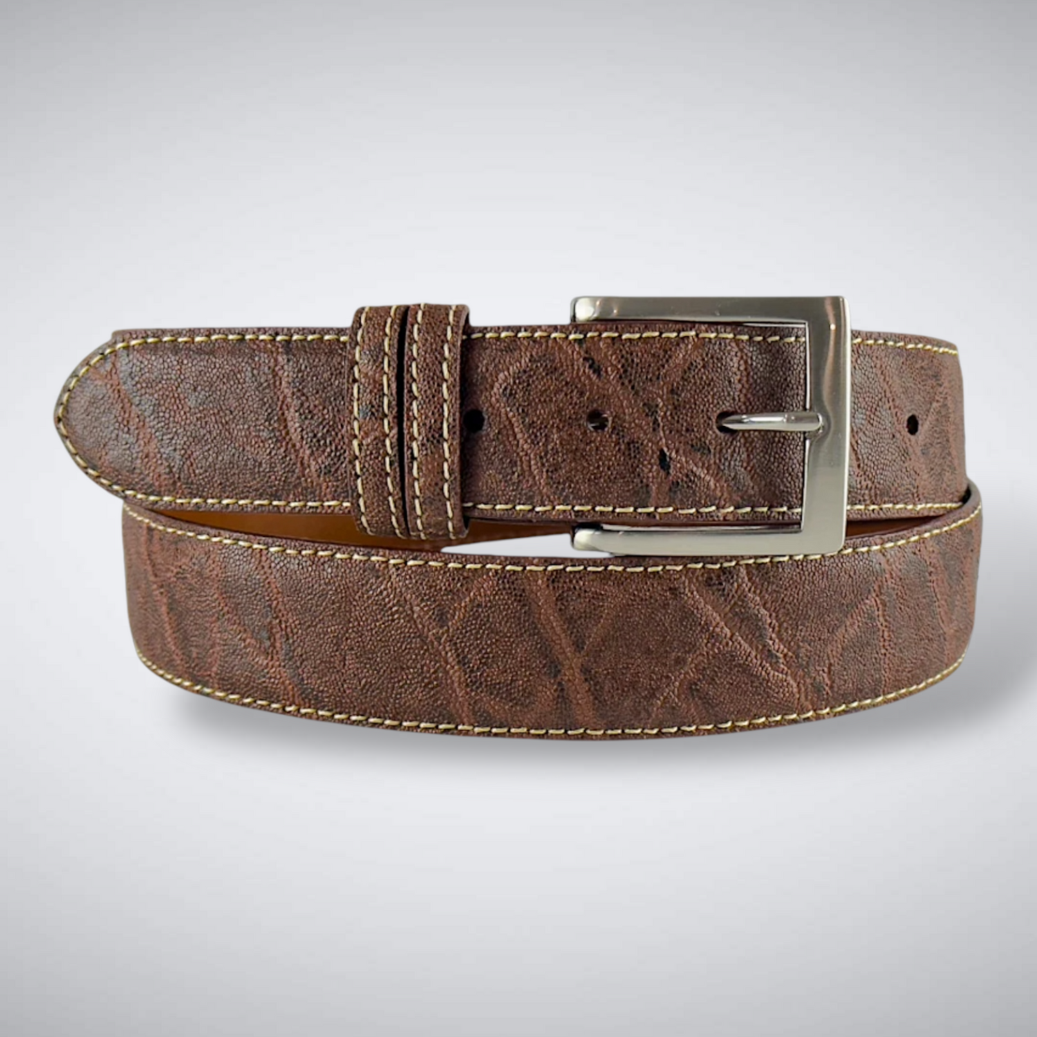 African Elephant Belt: Chestnut