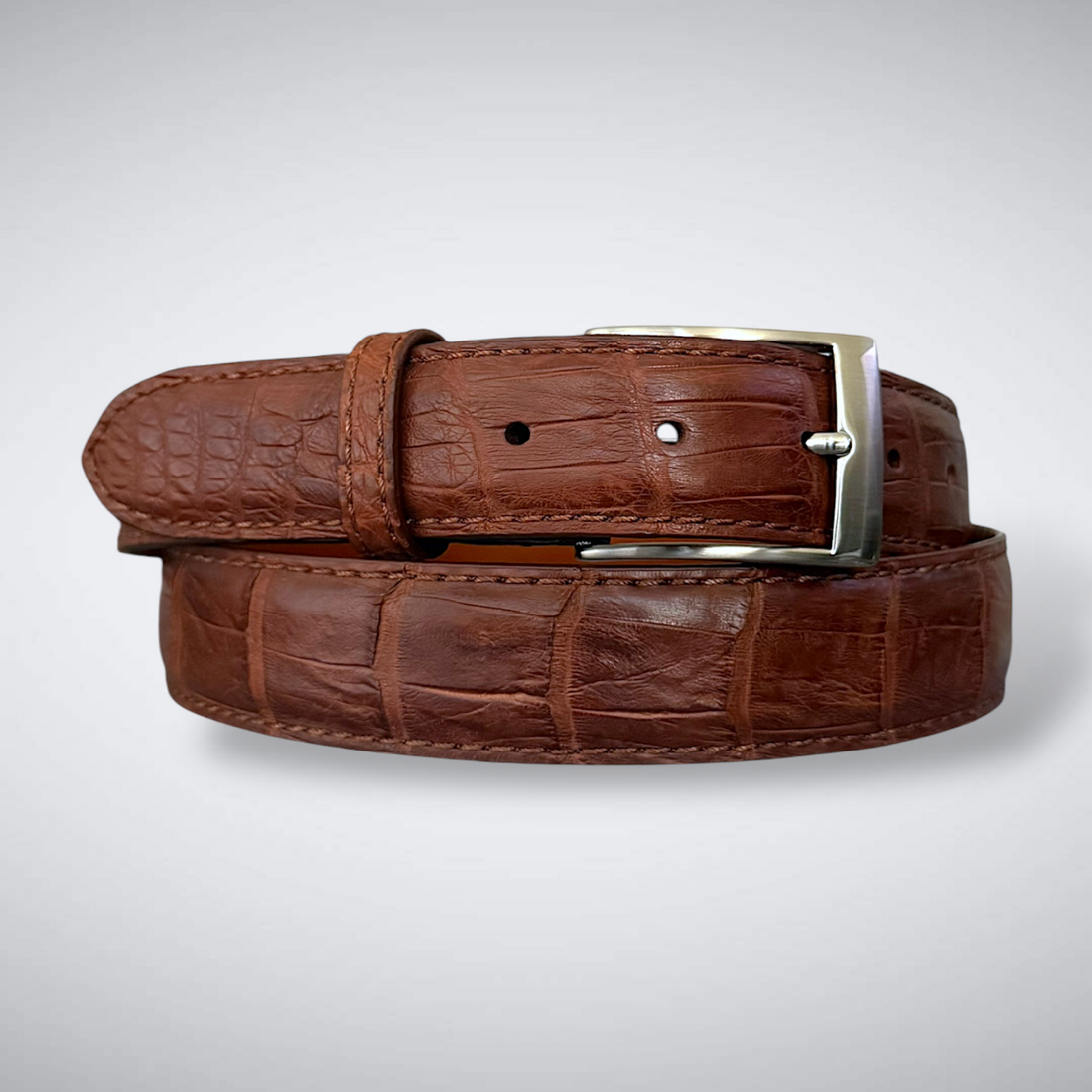 Charleston Alligator Belt (Bourbon, 1 3/8&quot; wide)