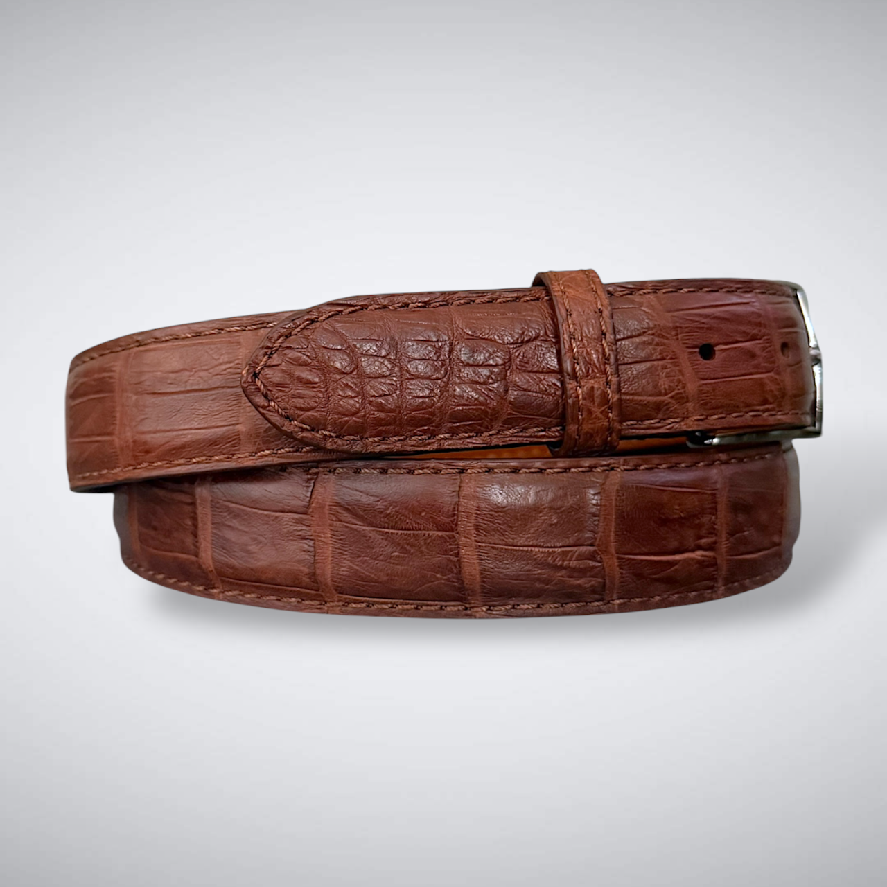 Charleston Alligator Belt (Bourbon, 1 3/8&quot; wide)
