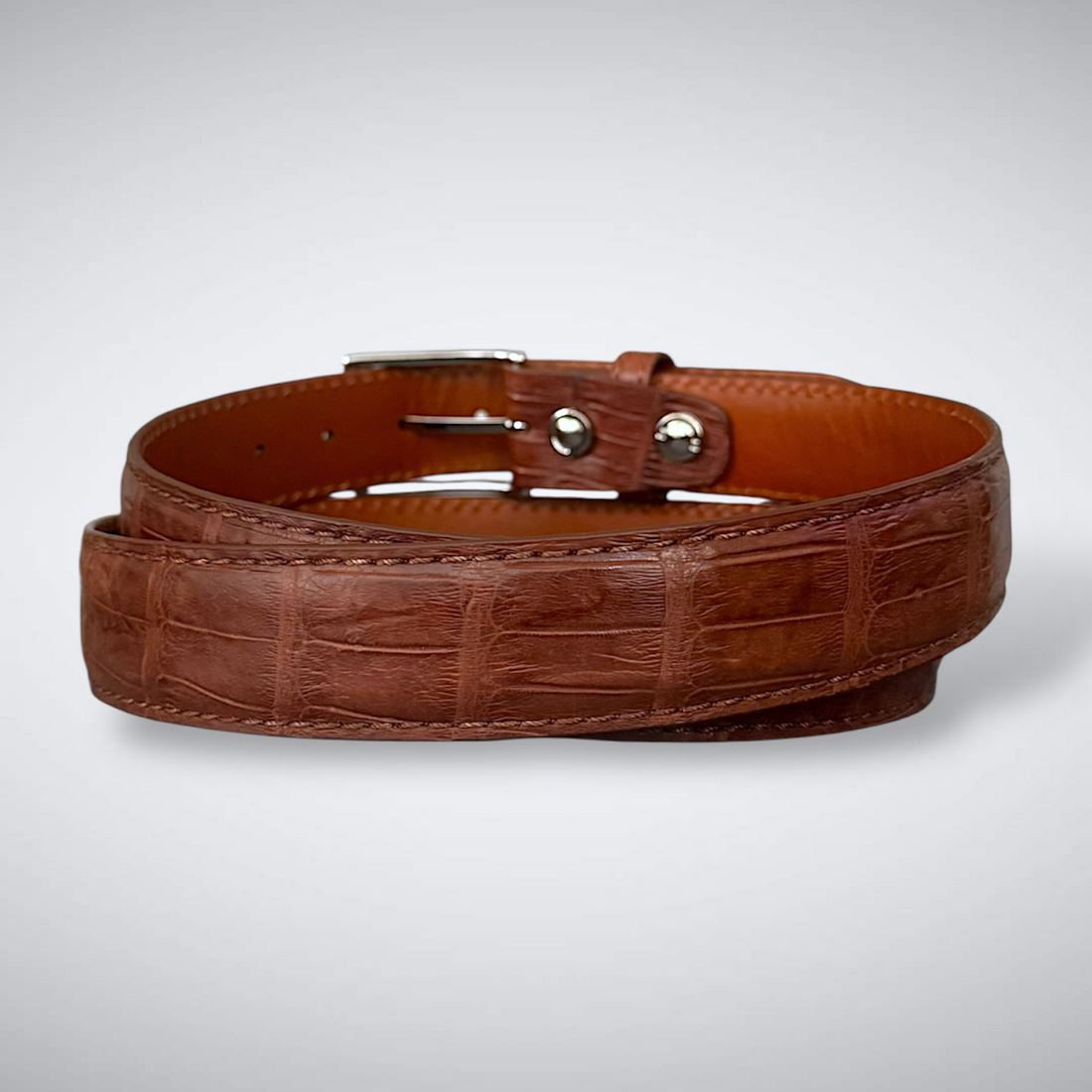 Charleston Alligator Belt (Bourbon, 1 3/8&quot; wide)