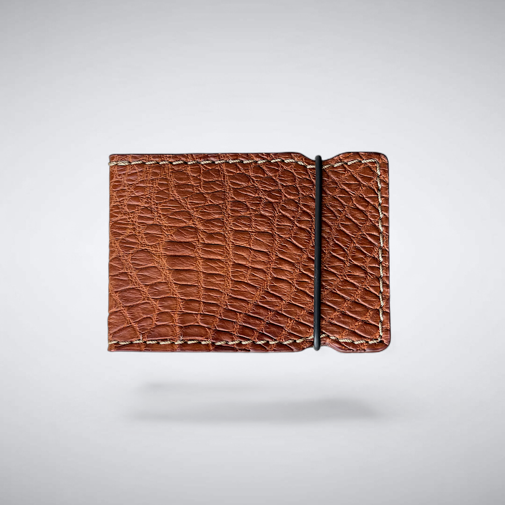 Alligator Cash Cover — Matte Cognac