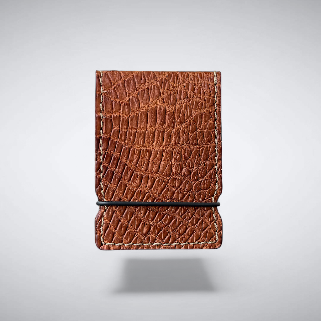 Alligator Cash Cover — Matte Cognac