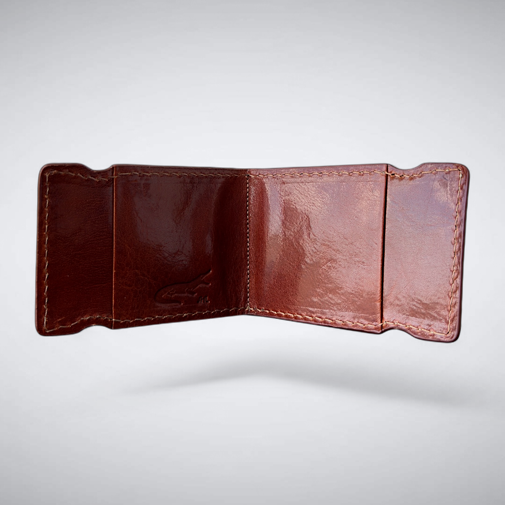 Alligator Cash Cover — Matte Cognac