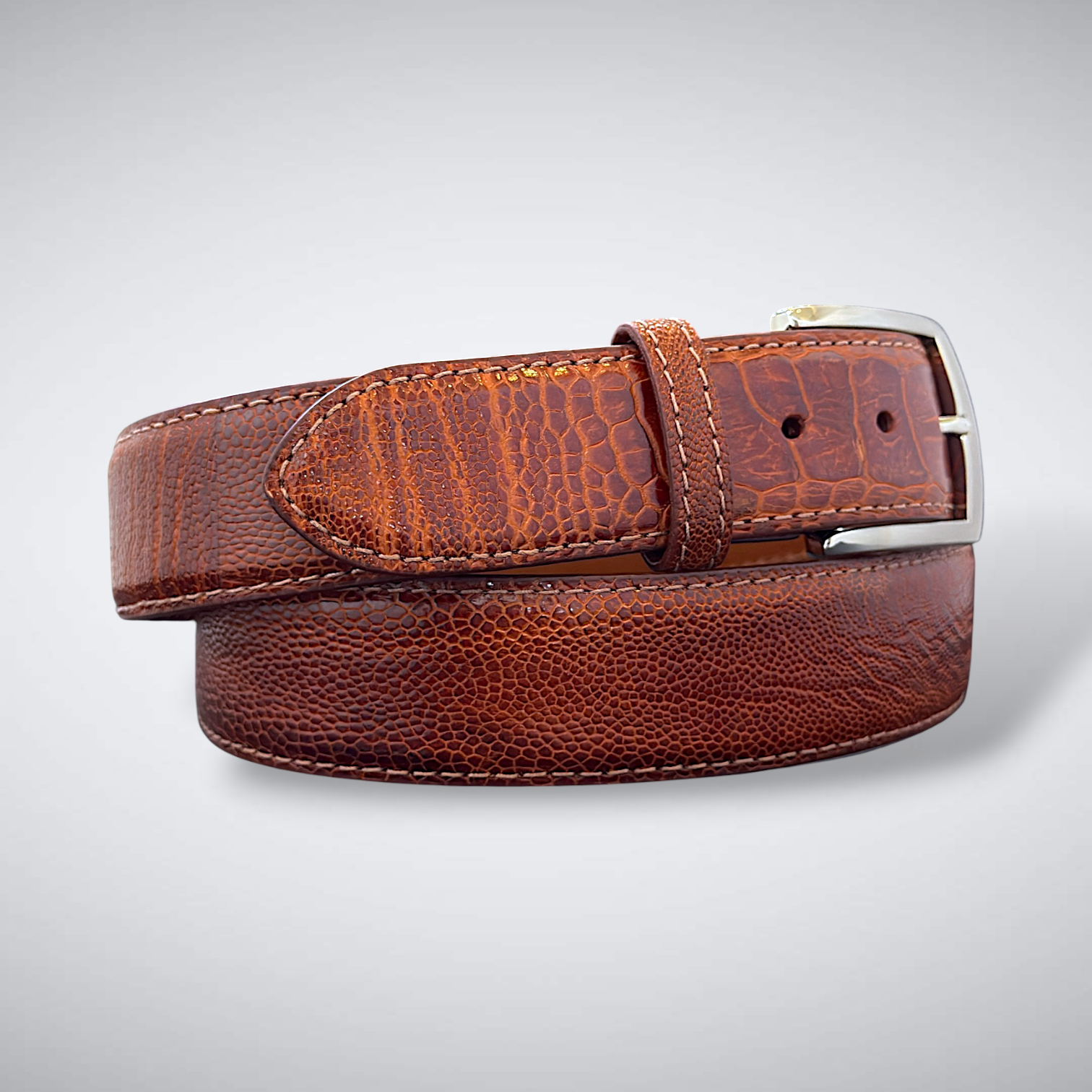 Ostrich Belt — Cognac | Shin