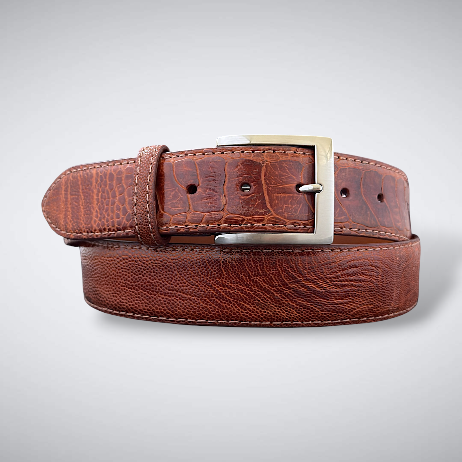 Ostrich Belt — Cognac | Shin