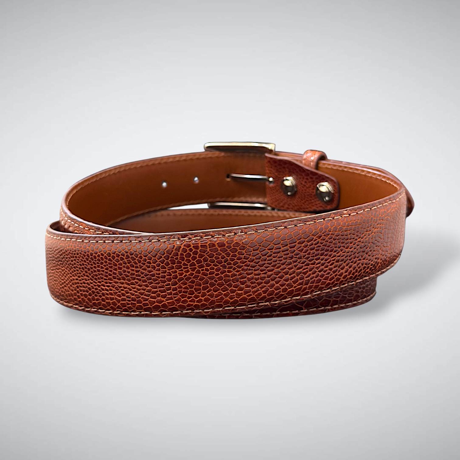 Ostrich Belt — Cognac | Shin