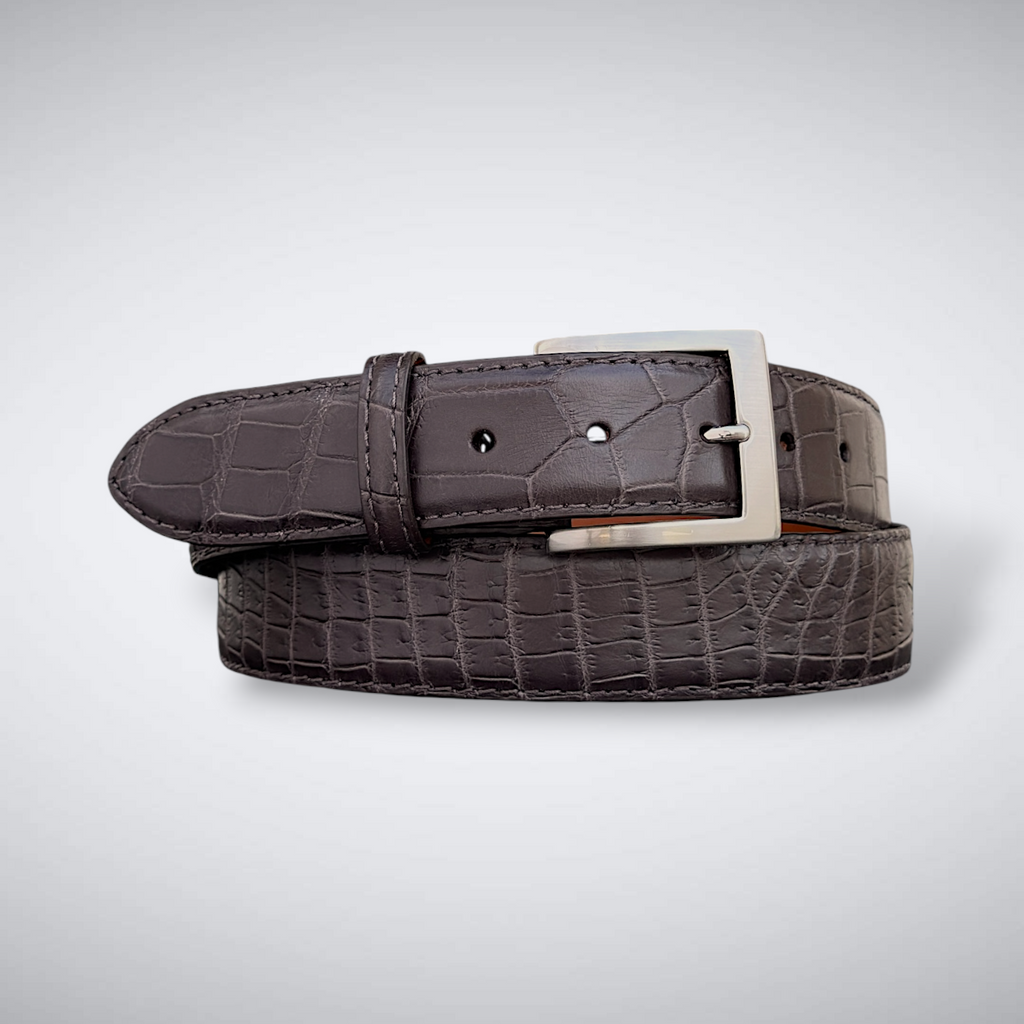 Crocodile Belt – Dark Cocoa | Nile