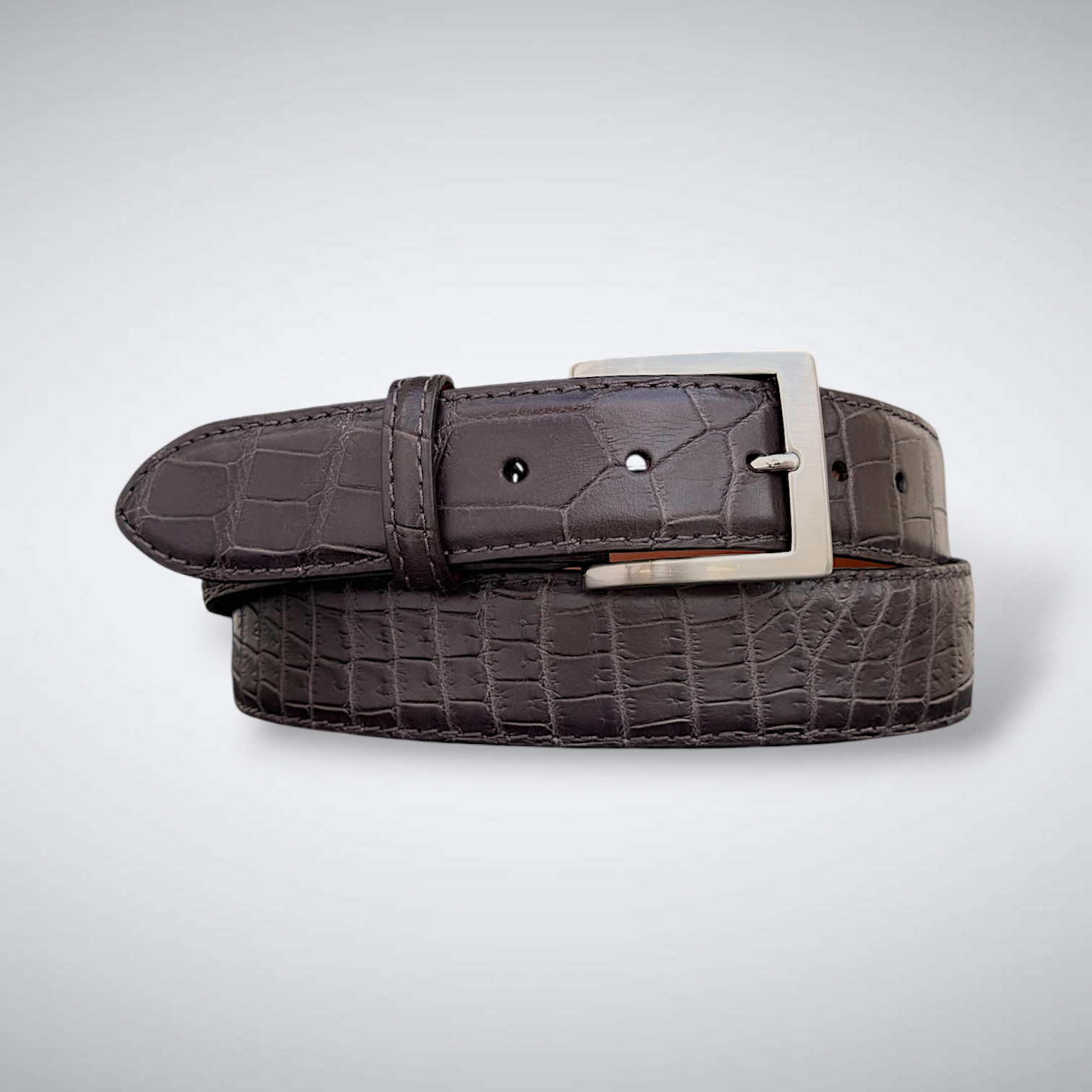 Crocodile Belt – Dark Cocoa | Nile