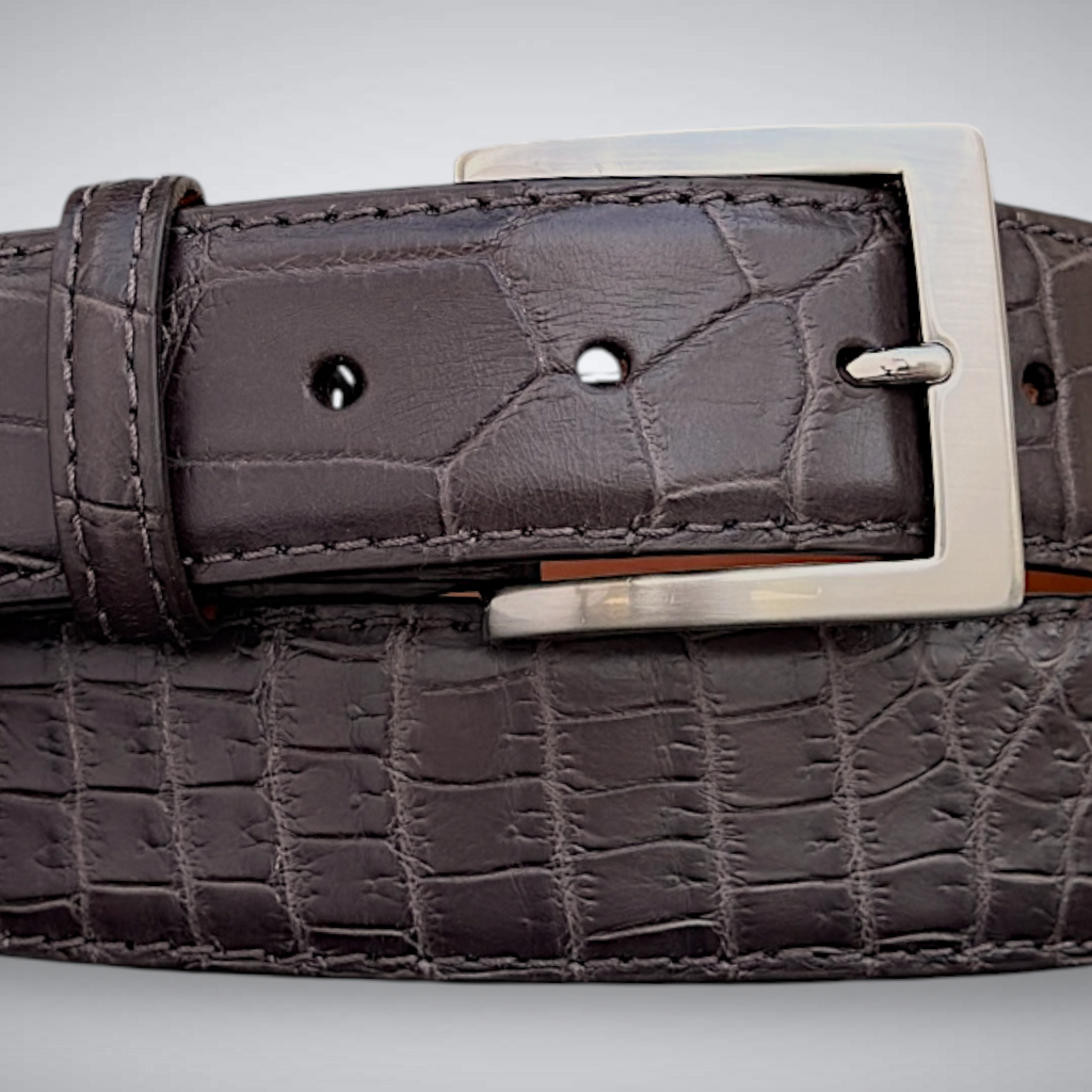 Crocodile Belt – Dark Cocoa | Nile