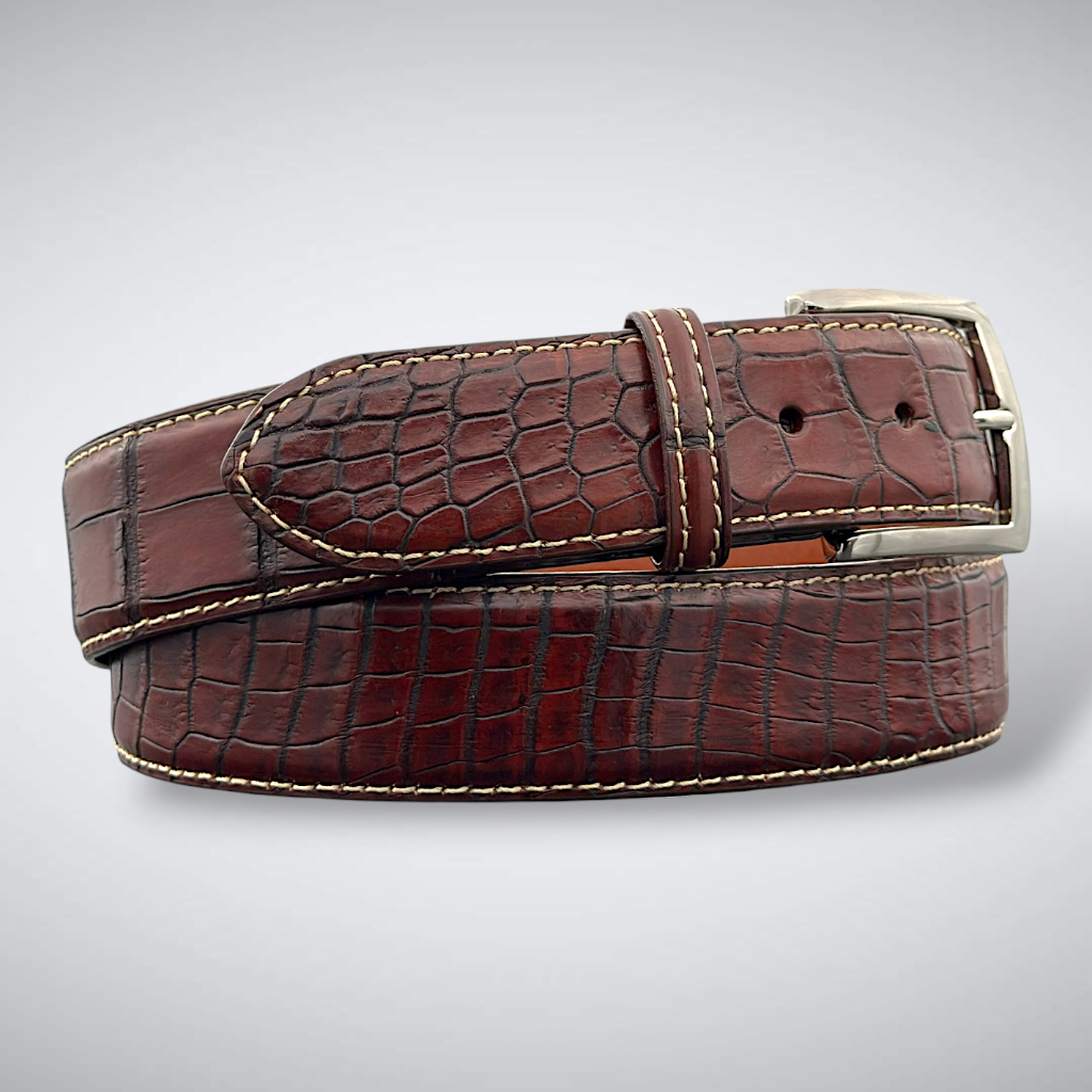 Crocodile Belt – Vintage Burnished Cognac | Nile