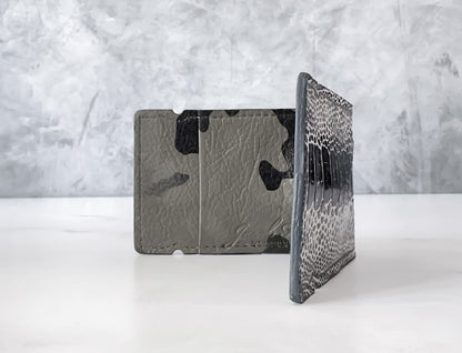 Ostrich Shin Cash Cover: Grey Wash (Camo Pockets)