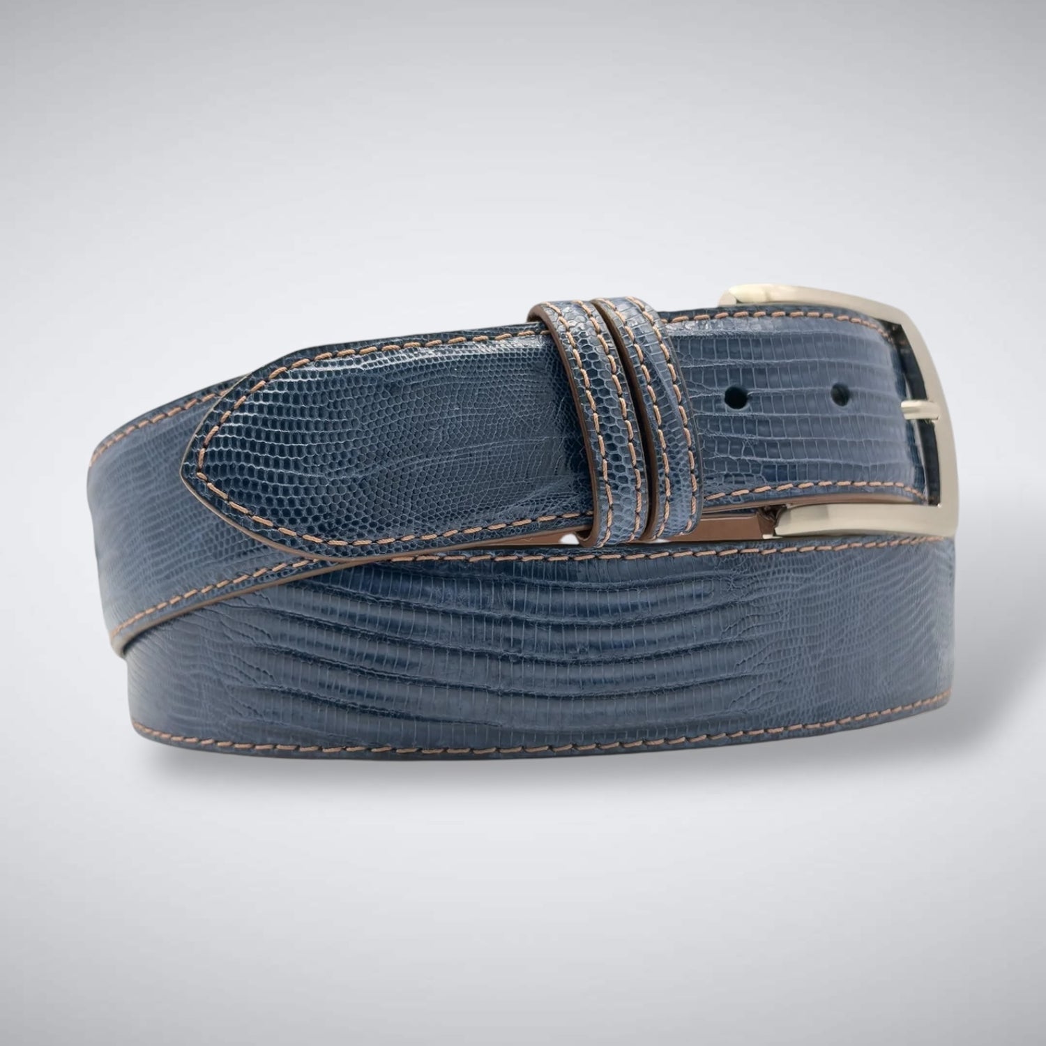 Lizard Belt: Denim