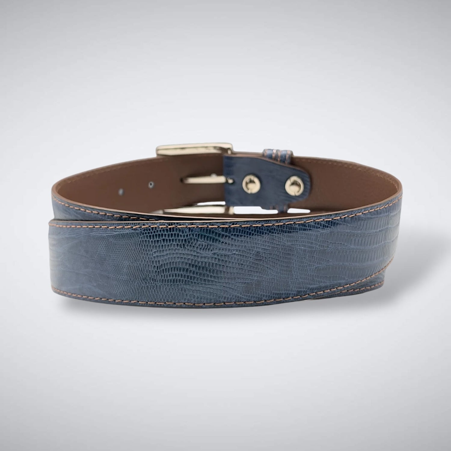 Lizard Belt: Denim