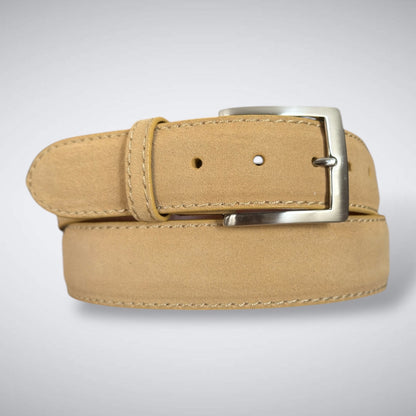 Ready To Ship Italian Calf Suede Belt: Desert Ivy (1.5 Width)