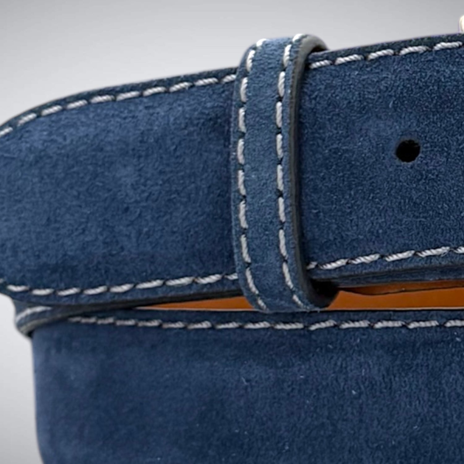 Ready To Ship Italian Calf Suede Belt: Eisenhower G.C. (1.5 Width)