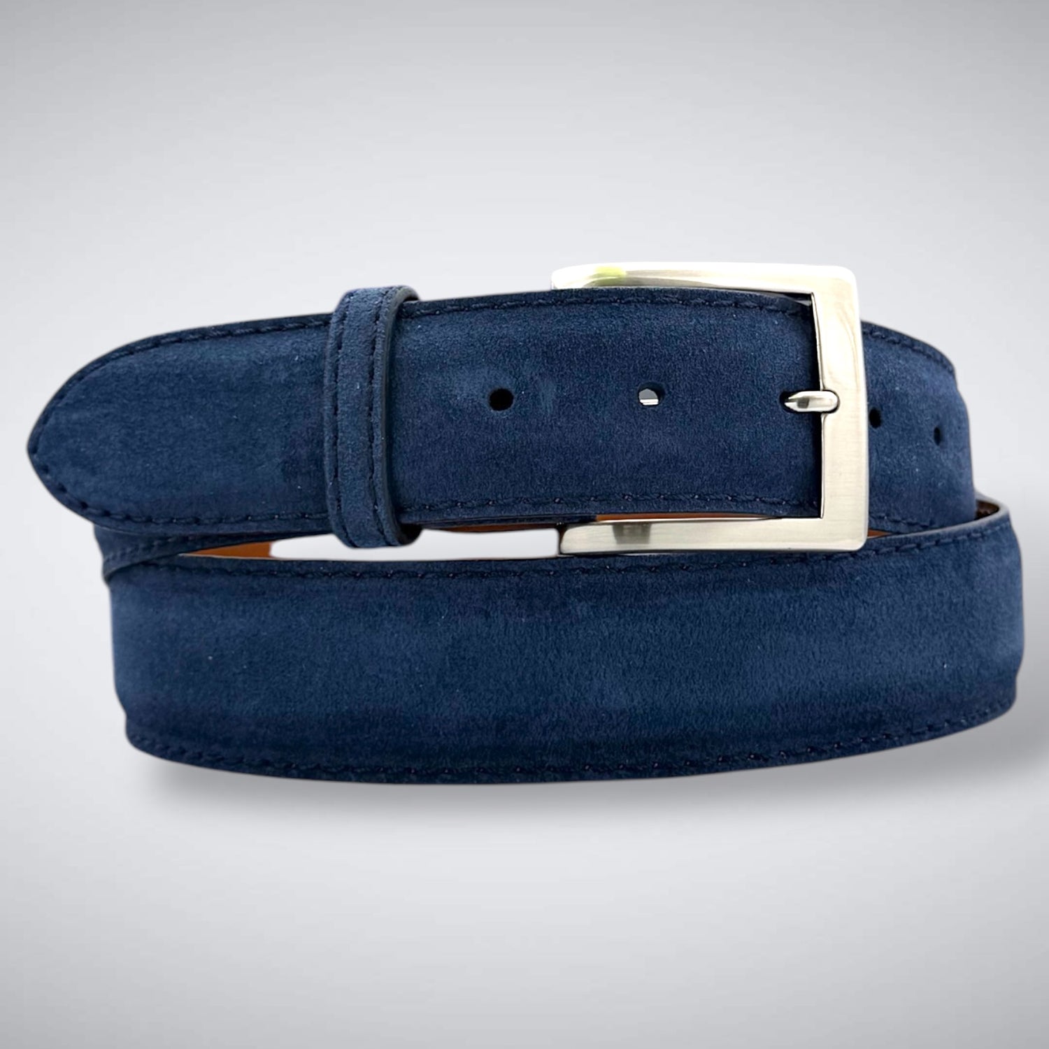Ready To Ship Italian Calf Suede Belt: Falcon Crest (1.5 Width)