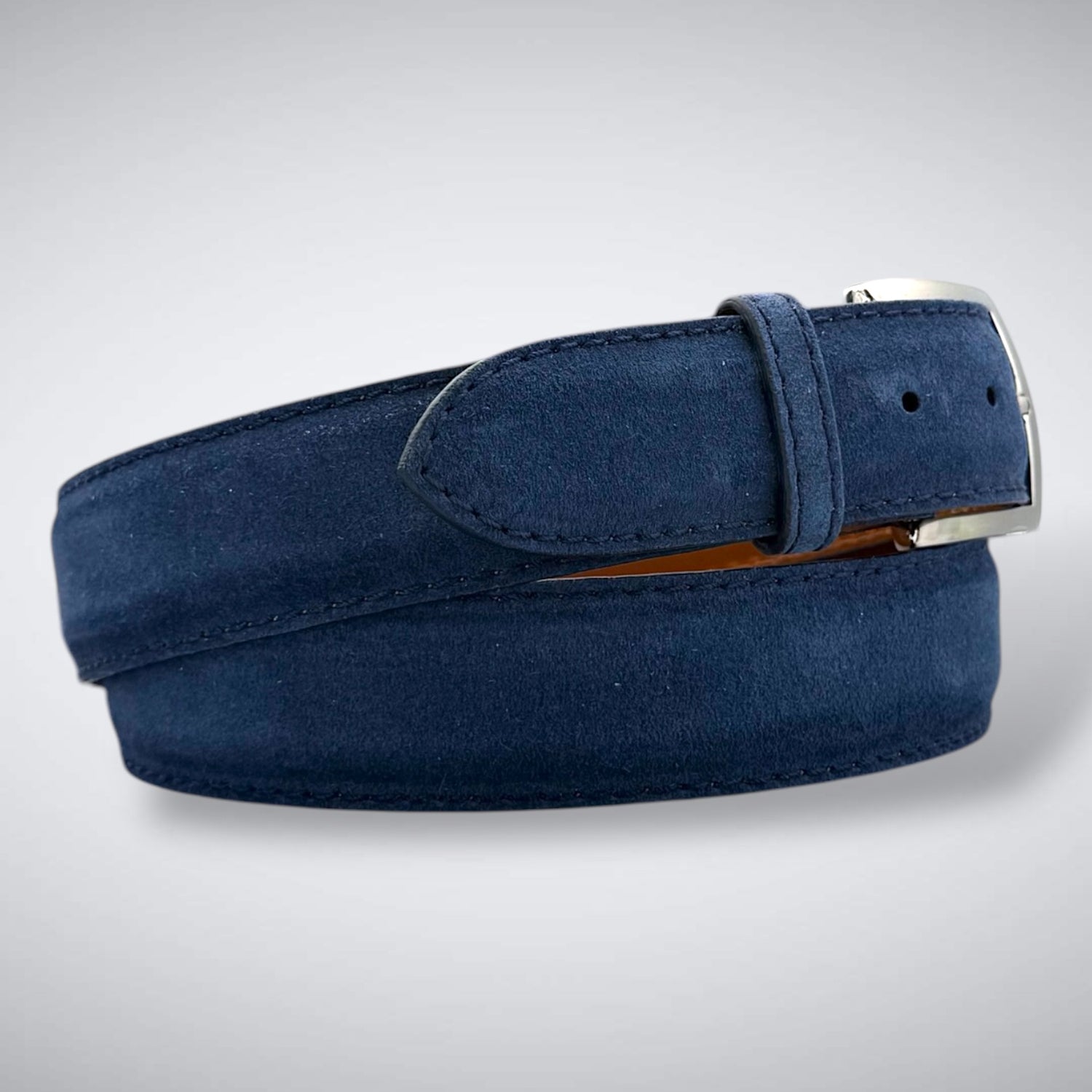 Ready To Ship Italian Calf Suede Belt: Falcon Crest (1.5 Width)