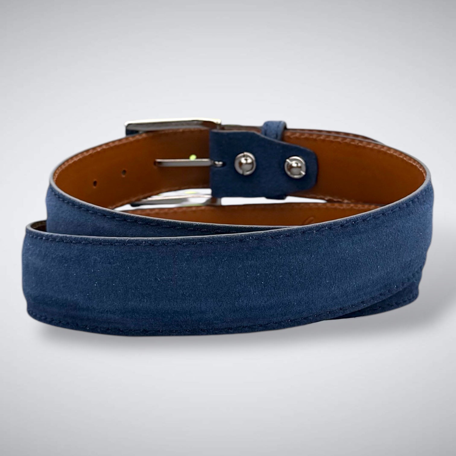 Ready To Ship Italian Calf Suede Belt: Falcon Crest (1.5 Width)