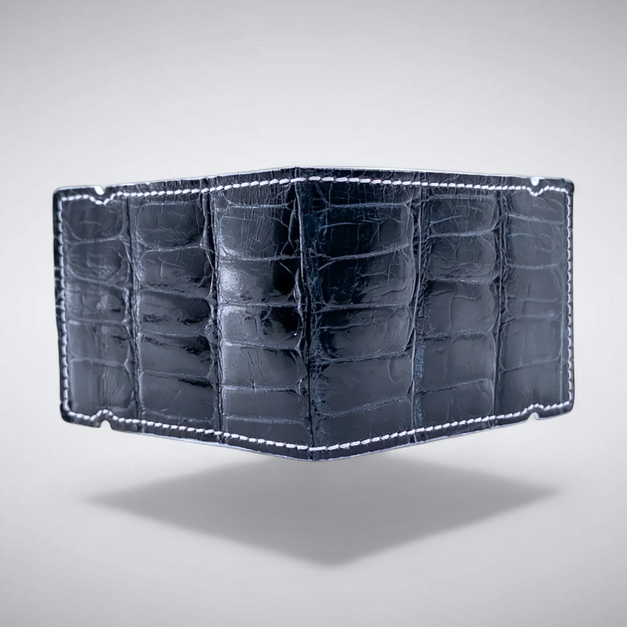 The Faldo Cash Cover — Navy Glazed Alligator