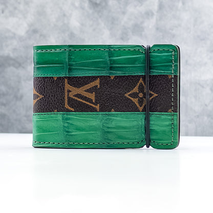 From Paris With Love Cash Cover:  Monogram And Grass Green Gator