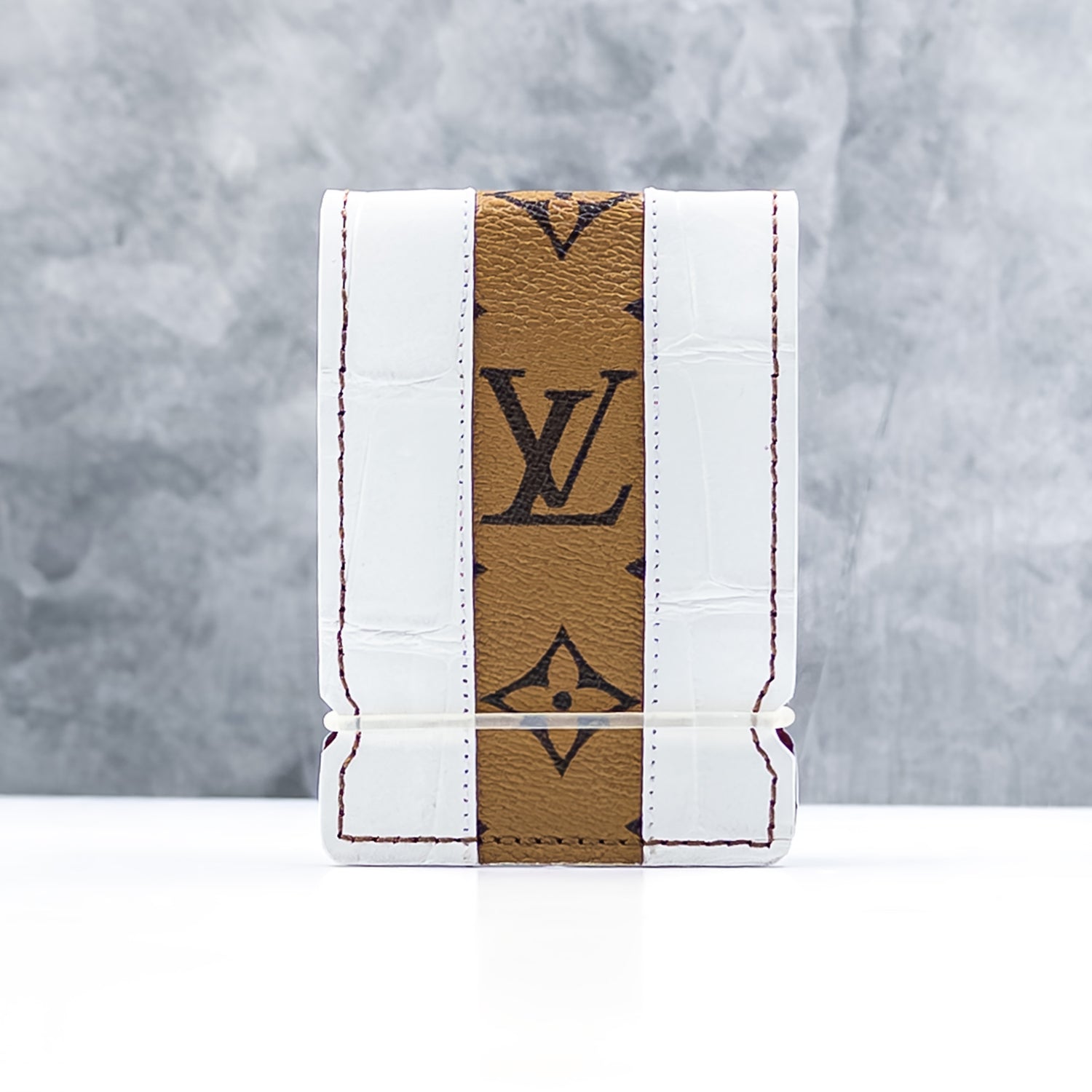 From Paris With Love Cash Cover:  Tan Monogram And White Gator