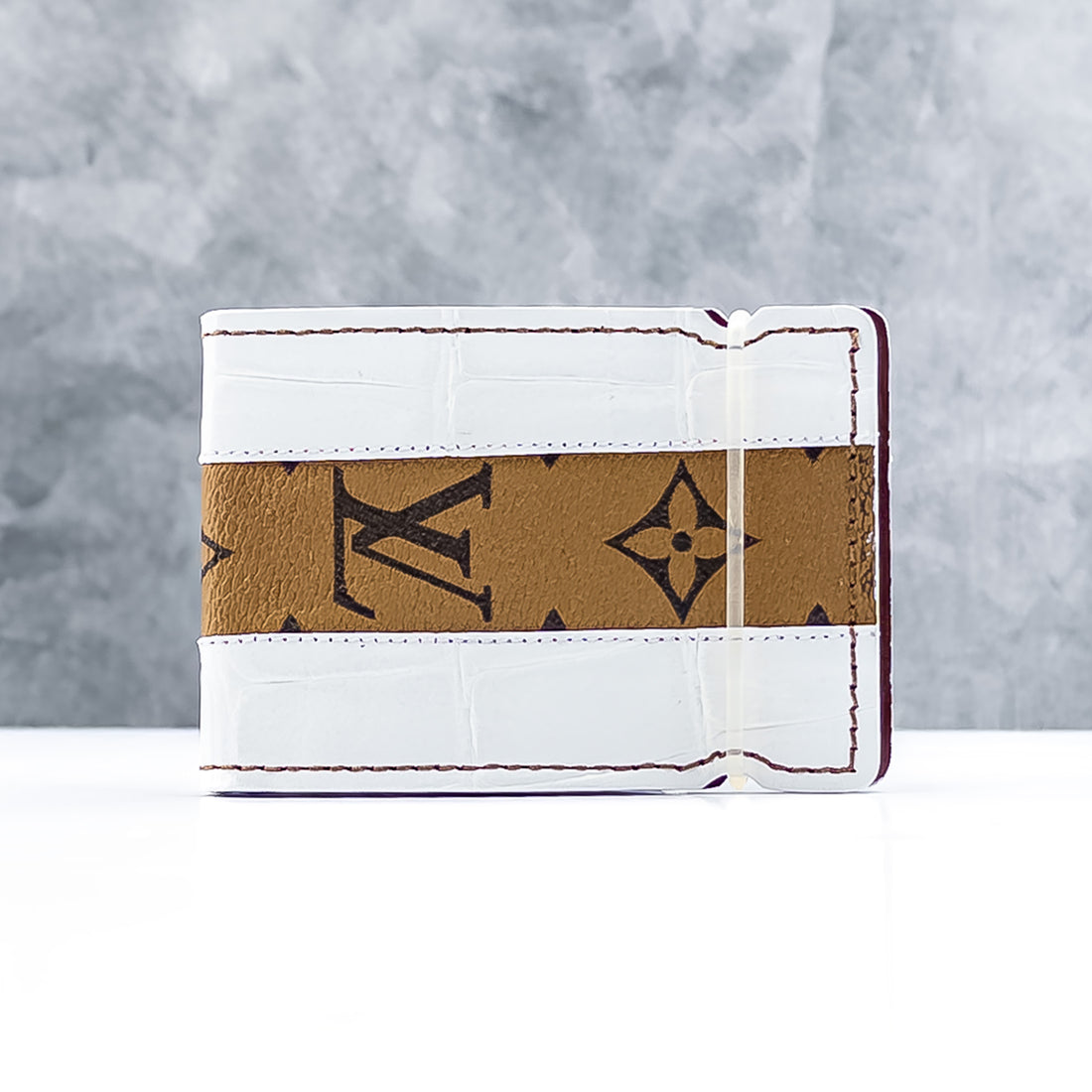 From Paris With Love Cash Cover:  Tan Monogram And White Gator