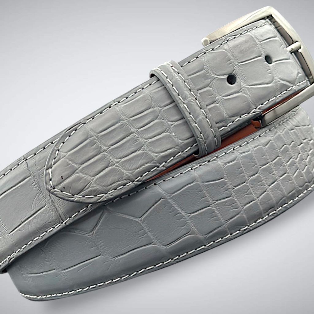 Alligator Belt — Glacier Gray | Matte