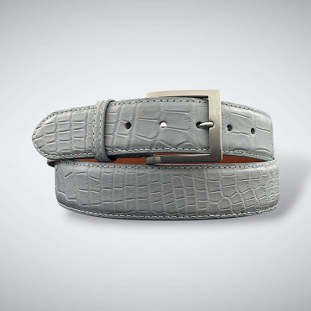 Alligator Belt — Glacier Gray | Matte