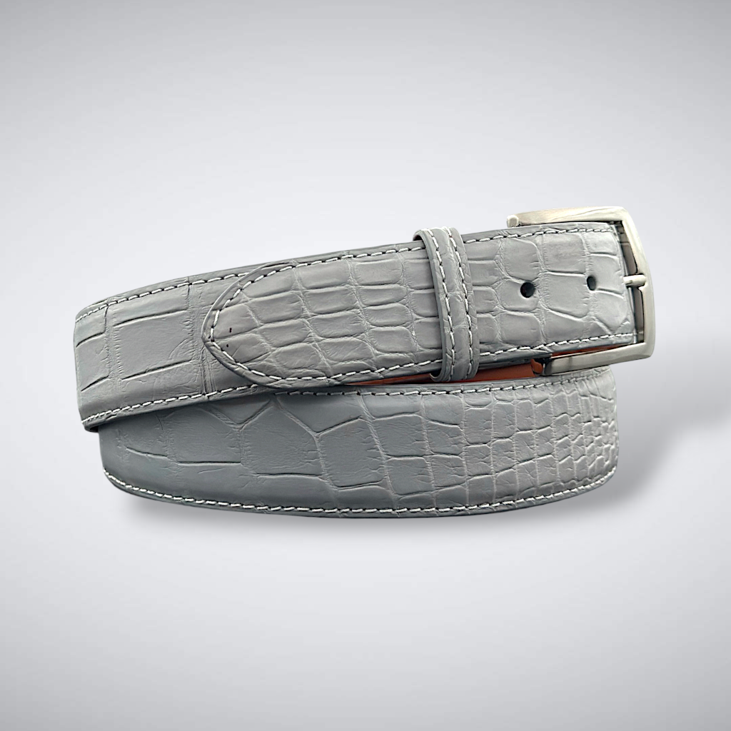 Alligator Belt — Glacier Gray | Matte