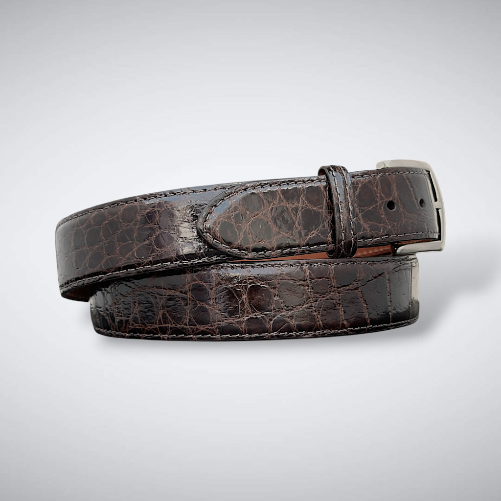 Alligator Belt — Brown | Glazed