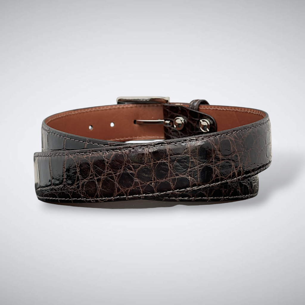 Alligator Belt — Brown | Glazed