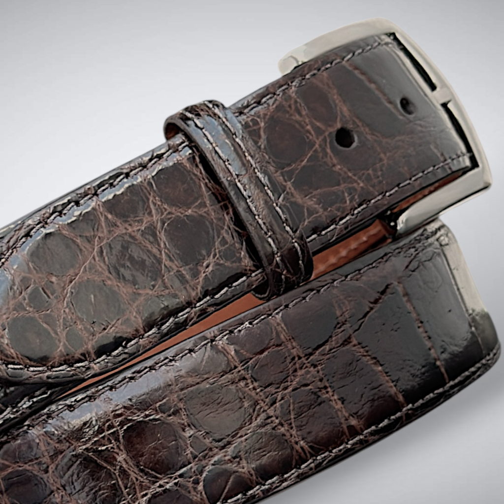 Alligator Belt — Brown | Glazed