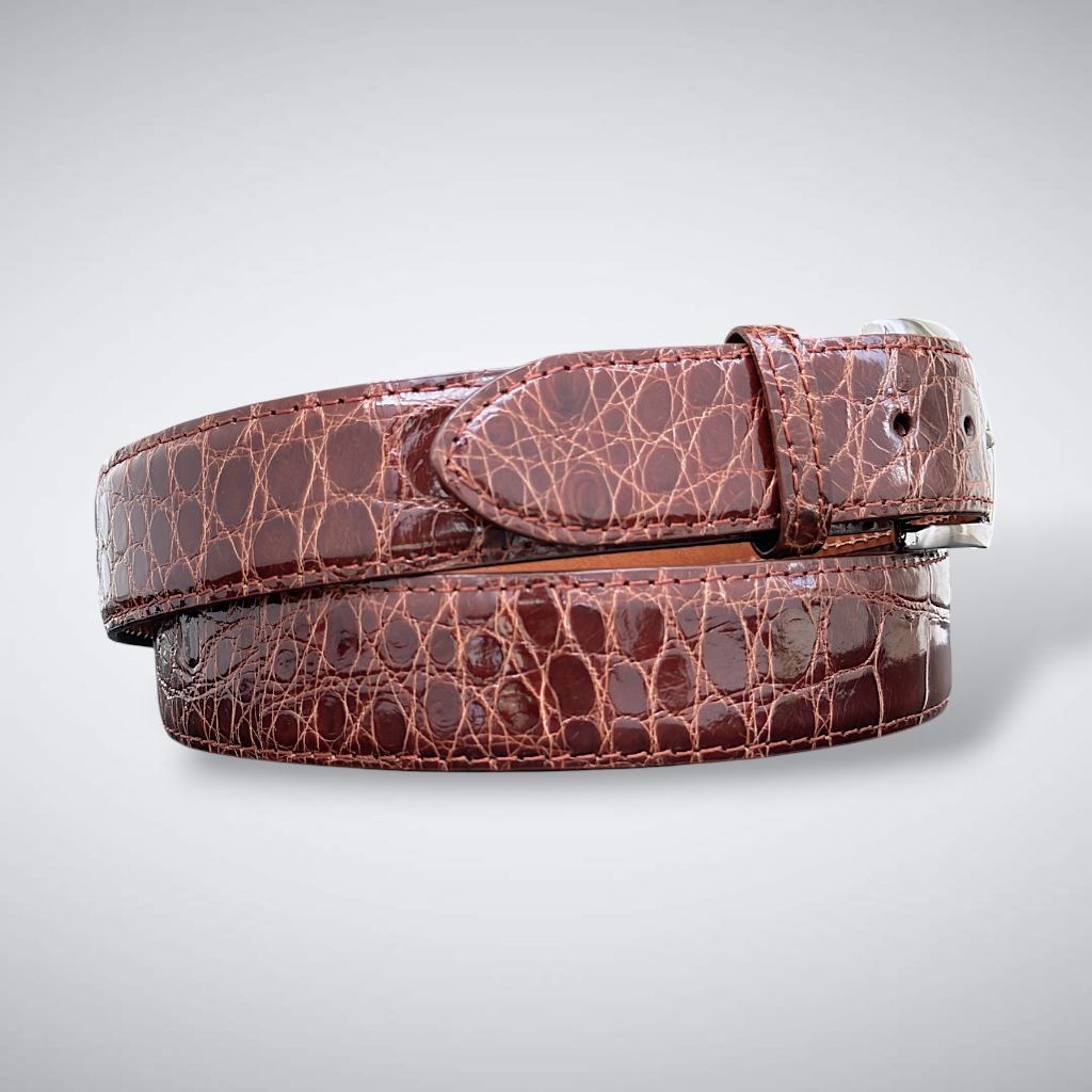 Alligator Belt — Cognac | Glazed