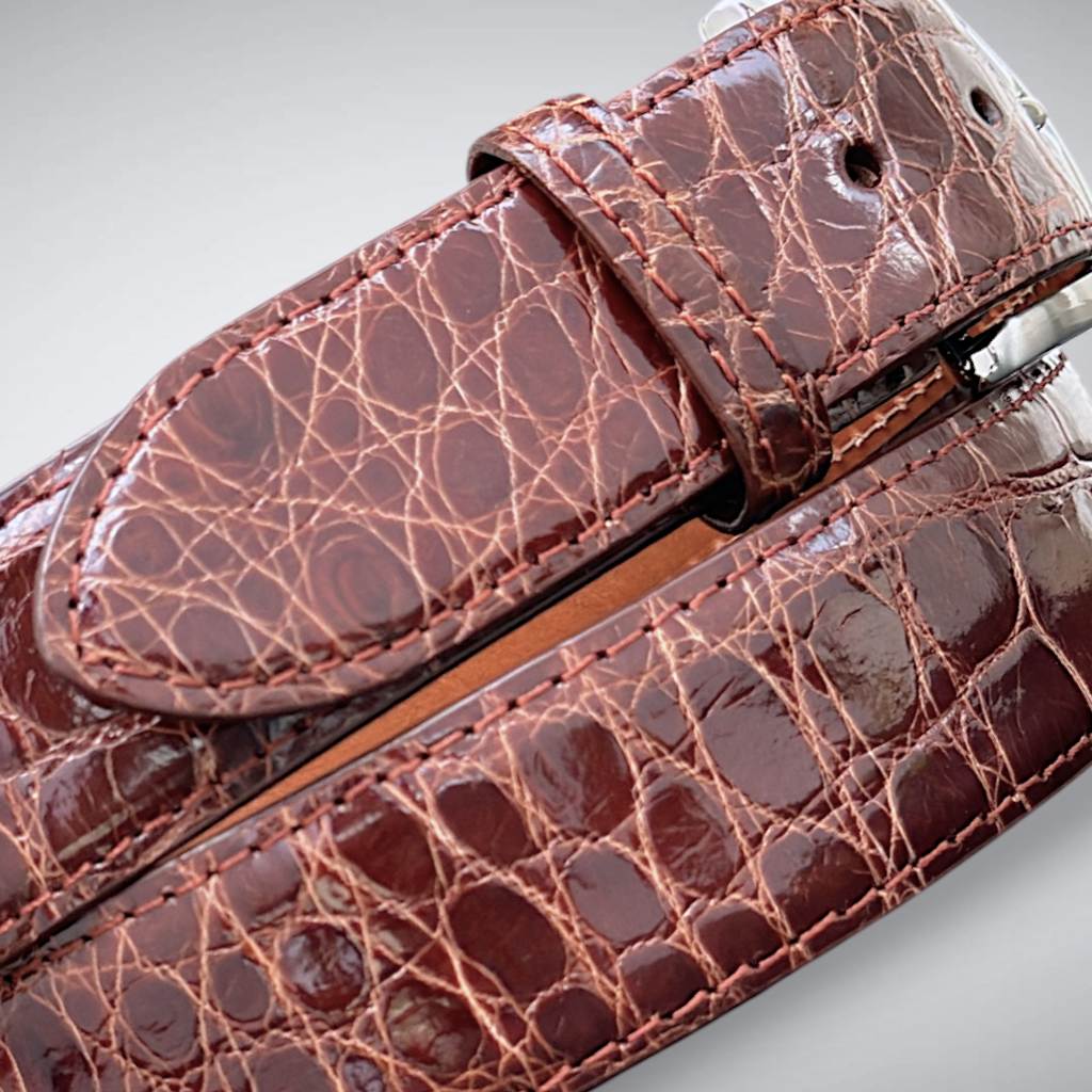 Alligator Belt — Cognac | Glazed