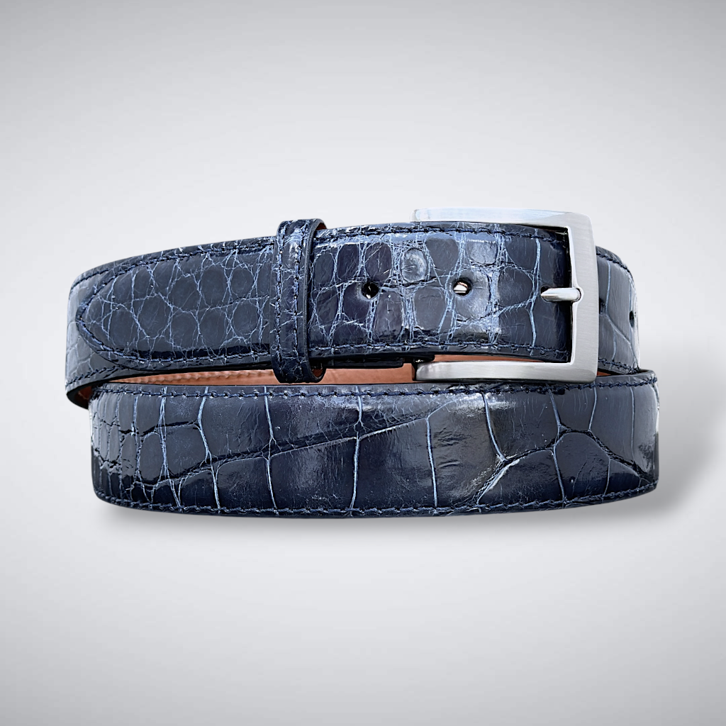 Alligator Belt — Navy | Glazed