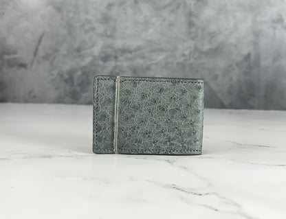 Ostrich Quill Cash Cover: Gray (Matching Quill Pockets)