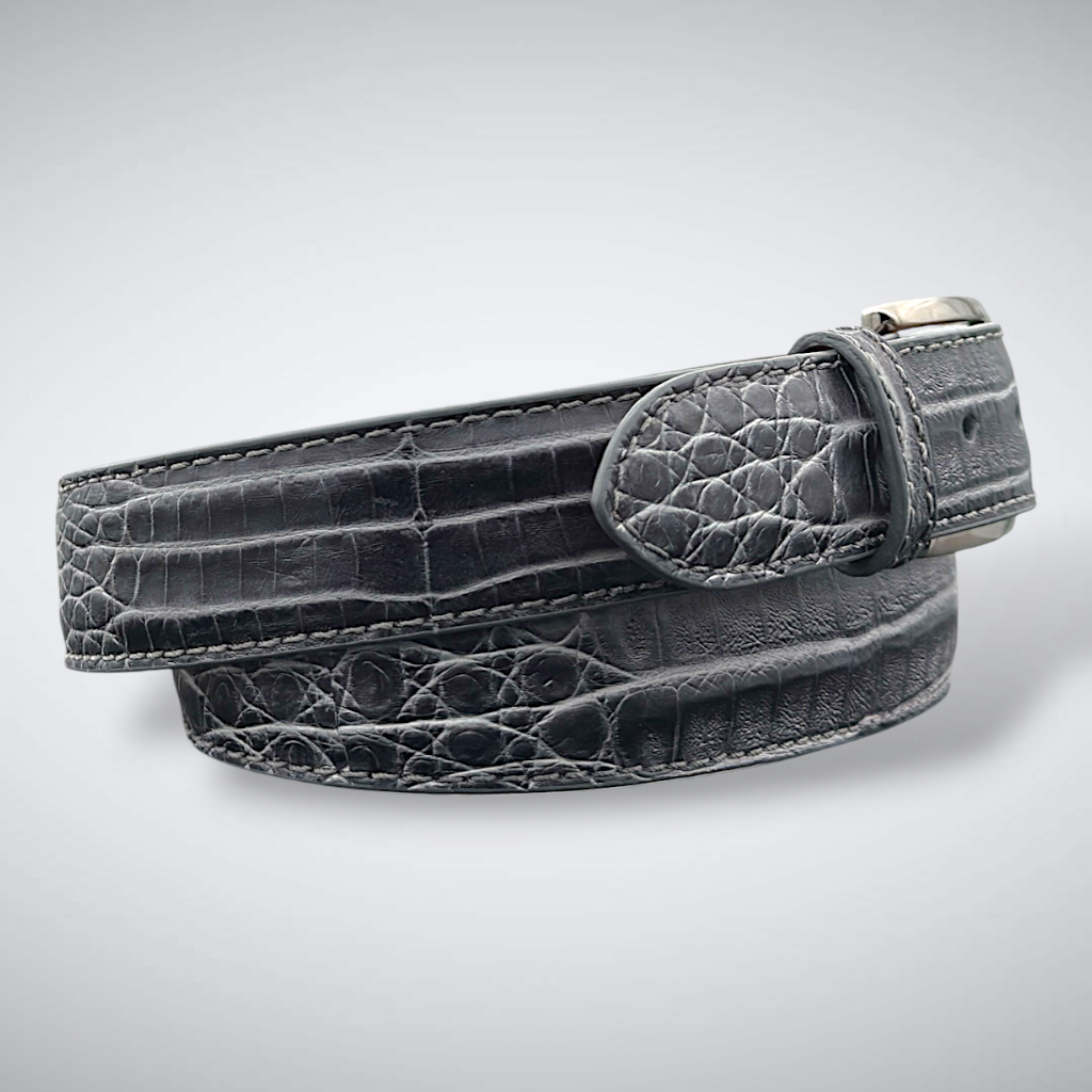Caiman Belt — Gray White | Belly