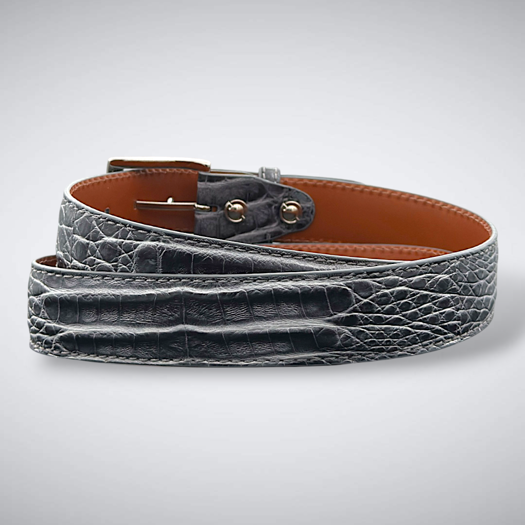 Caiman Belt — Gray White | Belly