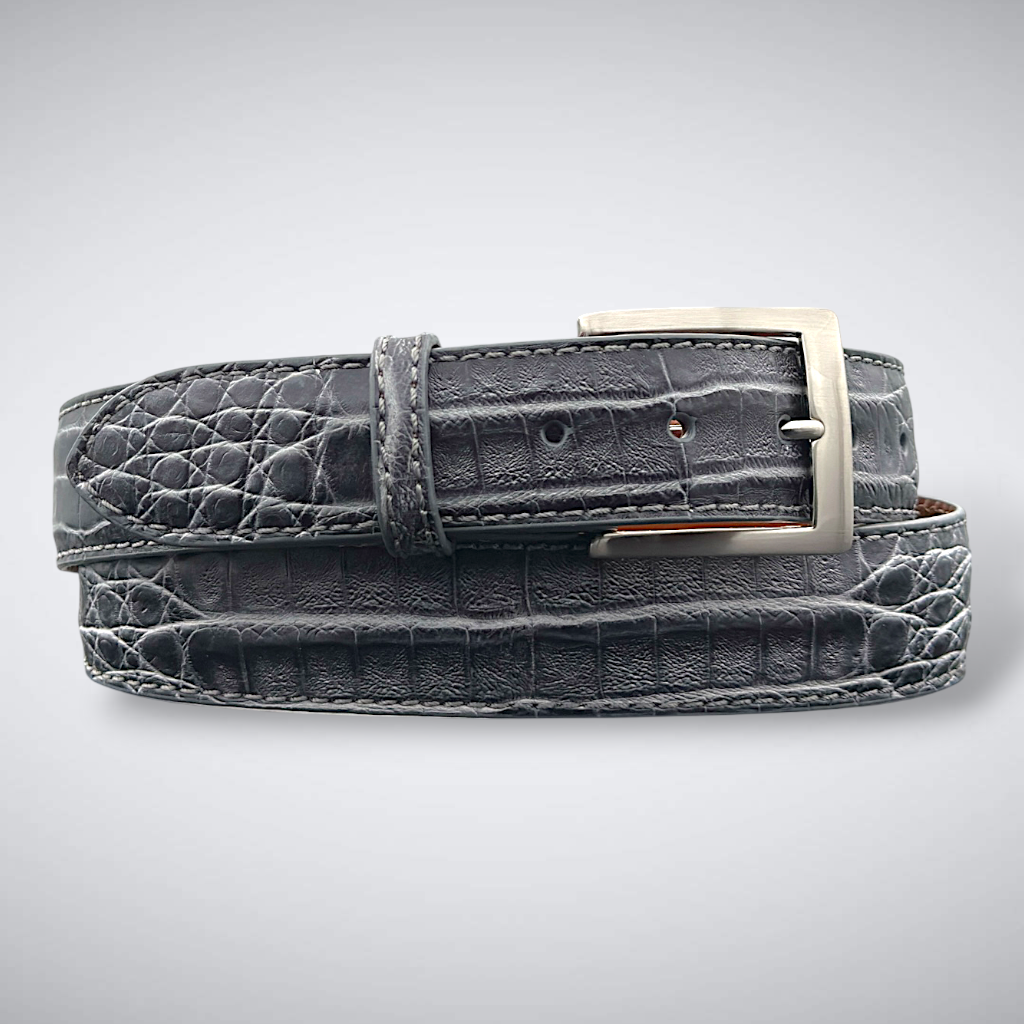 Caiman Belt — Gray White | Belly