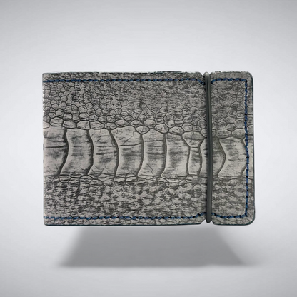 The Cypress Cash Cover — Suede Grey Ostrich Shin