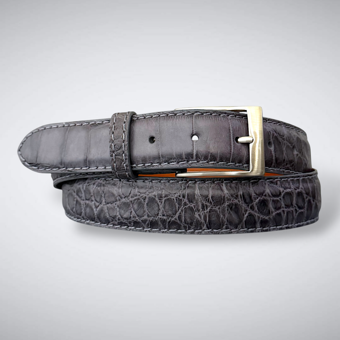 Slate Bay Alligator Belt (Grey, 1 3/8&quot; wide)