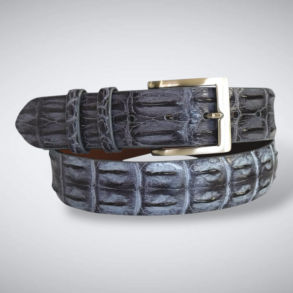 Crocodile Belt — Antique Gray | Saltwater