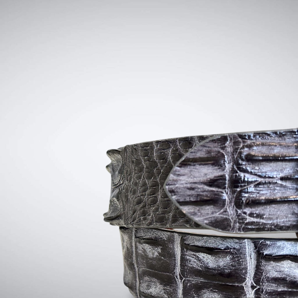 Crocodile Belt — Antique Gray | Saltwater